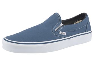 Vans Slip-On Sneaker VANS UA Classic Slip-On, Herren, Gr. 38,5, blau, Textil, unifarben, Schuhe Slip-On Sneaker, aus textilem Canvas-Material