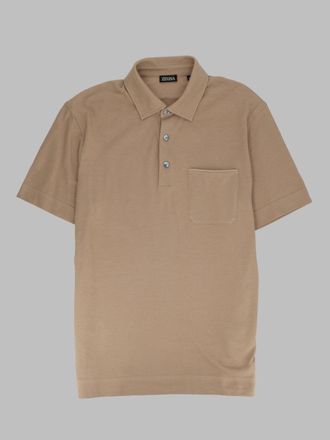 Ermenegildo Zegna Pure Cotton Polo Shirt - Beige