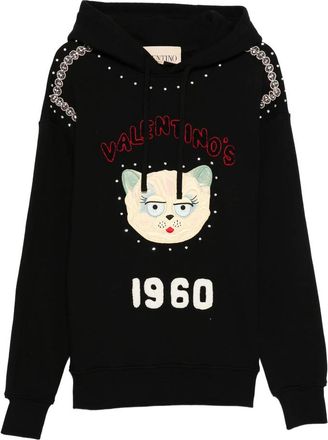 Valentino Cat-embroidered Hoodie