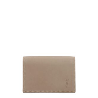 Saint Laurent Dokumenthalter Frauen Leder beige