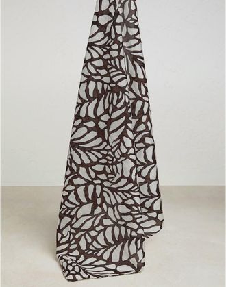 Brunello Cucinelli Womens Brown Silk Cotton Scarf