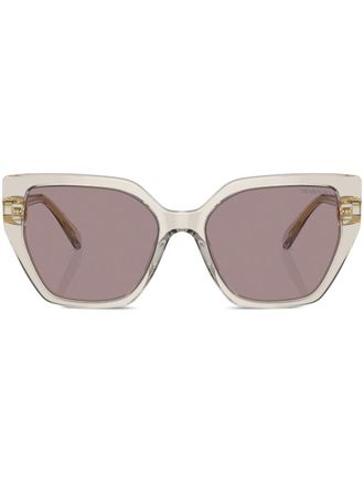 Swarovski Occhiali da sole cat-eye con decorazione - Toni neutri