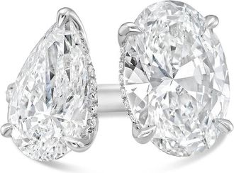 Diana M. Jewels PLATINUM 2 STONE LAB GROWN DIAMOND FASHION RING WEIGHING 8.00 CTS TW