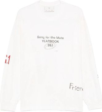 Song for the Mute Scribble Oversized Crew Neck Pullover