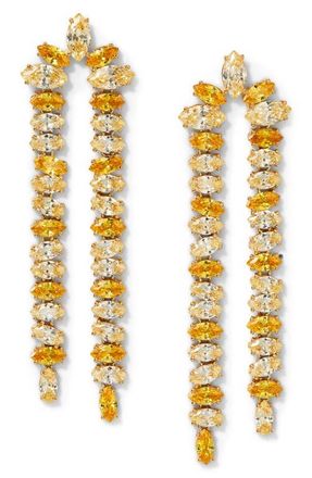 Nadri Palm Springs Double Linear Drop Earrings in Gold at Nordstrom