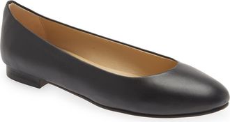 andrea carrano Baby Ballet Flat in Black Leather at Nordstrom, Size 40.5