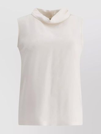 Valentino draped neckline sleeveless top