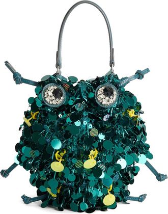 Anya Hindmarch Borsa tote con paillettes - Verde