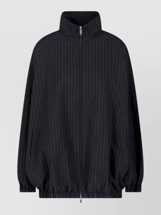 Frankie Shop high collar pinstripe coat elasticated cuffs