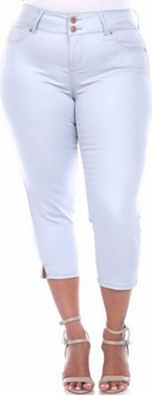 White Mark Womens Classic Fit Pockets Jean - Plus In Denim Blue