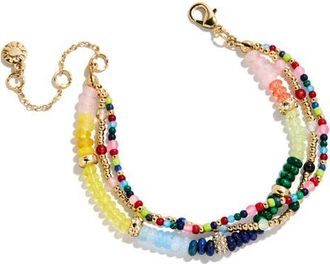 BaubleBar Rowan Semiprecious Layered Bracelet in Gold Multi at Nordstrom