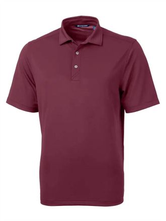 Cutter & Buck Mens Virtue Eco Pique Recycled Polo In Chutney