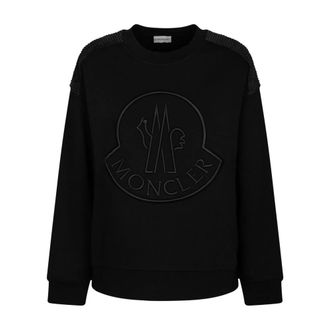 Moncler Sweatshirt - female - Moncler - Sweatshirts - Black - XS - Sweatshirts & Hoodies