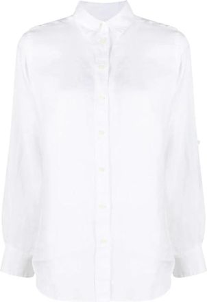 Ralph Lauren Linnen overhemd - Dames - Overhemden - Wit - S - Linnen - Overhemden