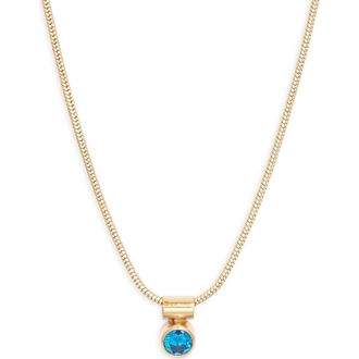 Set & Stones Ellie Birthstone Pendant Necklace in Gold/september at Nordstrom