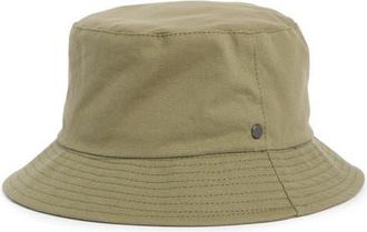 Vince Cotton Canvas Bucket Hat in Coutler Green at Nordstrom, Size Large