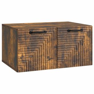 vidaXL Mueble Para Tv De Pared Roble Ahumado 59,5 X 41 X 30 Cm Vidaxl