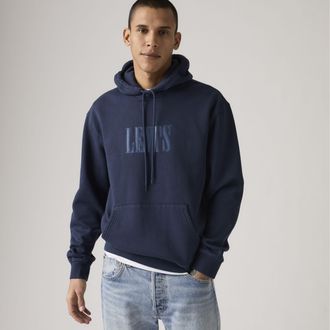 Levi's Relaxed Graphic Hoodie - Mens - XS - Blue