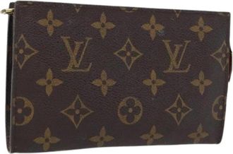 Louis Vuitton Pre-owned Accessory Pouch - Dames - Vintage Clutch - Bruin - ONE Size - Leer - Vintage