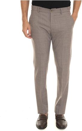 Berwich Elastische Taille Chino met Kleermakerssplit - Heren - Chinos - Beige - 4XL - Leer - Broeken