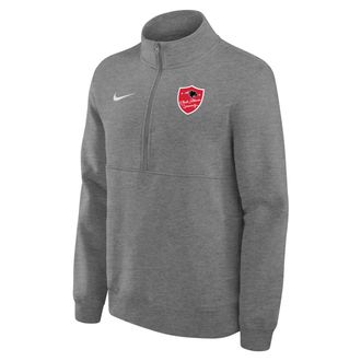 Nike Mens College (Clark Atlanta University Club Fleece 1/4-Zip Top in Grey | M34407CLAU25-DHR