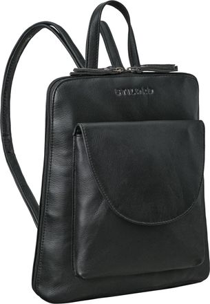 STILORD Bernice Elegant Womens Leather Backpack Vintage Rucksack Daypack Women Going Out City Shopping Small Travel Backpack Genuine Leather, Colour:black