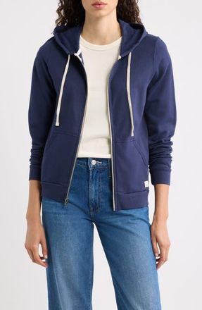 Marine Layer Afternoon Full Zip Hoodie in True Navy at Nordstrom, Size X-Small