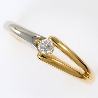 C&A Platinum Yellow Gold Yellow Gold (18K) Platinum 900 Band Ring (Pre-Owned)
