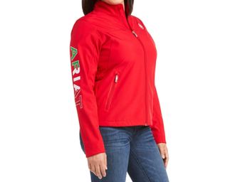 Ariat Womens Classic Team Softshell Mexico Jacket In Red