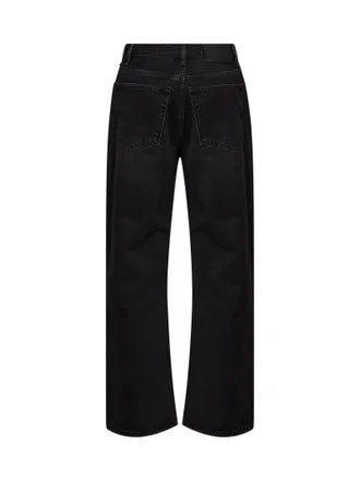 STUDIO NICHOLSON Wide-Leg Regenerative Cotton Jeans - Black