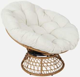 Sweeek Sill&oacute;n Papasan Giratorio En Polirat&aacute;n, Para Exterior/interior, 96cm