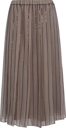 Brunello Cucinelli Brunello Cucinelli Silk Midi Skirt