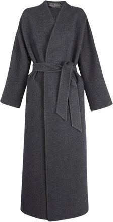 Cortana Lange Double-Face Jas - Dames - Mantel - Blauw - S - Katoen - Jassen