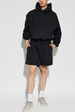 Fear of God Cotton Shorts With Logo Patch, Mens, Black