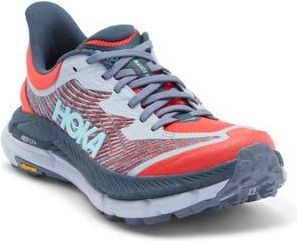 Hoka One One Mafate Speed 4 Trail Running Shoe in Cerise /Stormy Skies at Nordstrom Rack, Size 5.5