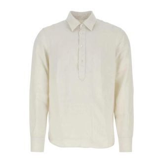 Aspesi Heren, Overhemden, Wit, Maat: M Linnen