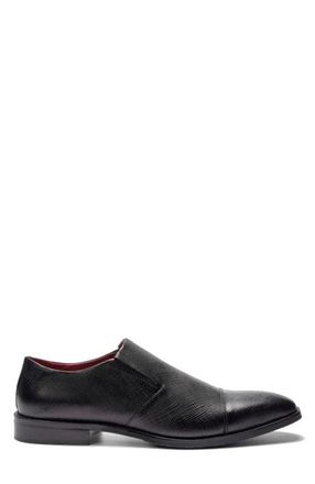 Carlos By Carlos Santana Eclipse Cap Toe Loafer in Black Leather at Nordstrom, Size 7.5