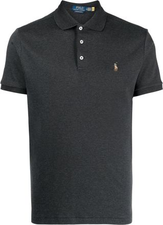 Polo Ralph Lauren Polo Pony-embroidery polo shirt - men - Cotton - S - Grey