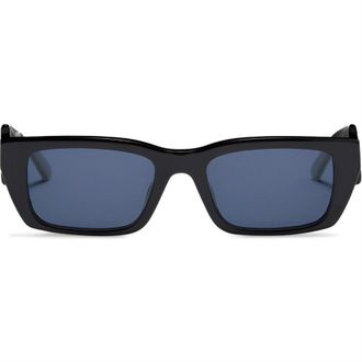 Palm Angels Mens Accessories Rectangle Sunglasses in Black Blue - One Size