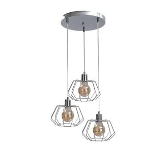 Netlighting Luna Cluster Pendant Ceiling Light Silver 32cm 3x E27