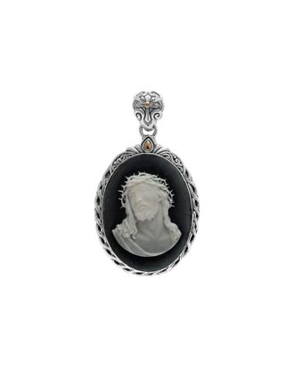 Samuel B. Silver 31.90 Ct. Tw. Black Agate Pendant