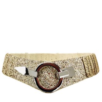 Cintura elastica da donna, nera, larghezza 4 cm, lunghezza