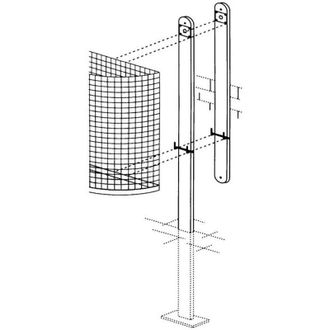 OEM Soporte De Hierro H.1400mm P. Ej. Con Cerradura Y Llave Para Papelera 27l