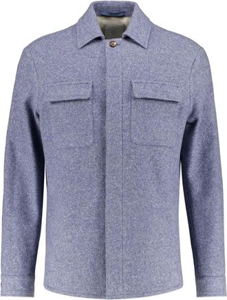 Eleventy Jassen, Heren, Blauw, XL, Wol, Wool Blend Jacket
