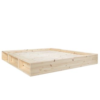 Karup Design Design - Ziggy Bettgestell mit Lattenrost und Aufbewahrung, 160 x 200 cm, Kiefer klar lackiert