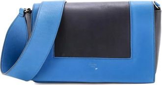 Celine Frame Leather Medium shoulder bag - Blauw