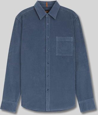 Boss Orange by Hugo Boss BOSS Orange Regular Fit Freizeithemd aus reiner Baumwolle Modell RELEGANT_6_M in Rauchblau, Größe XL