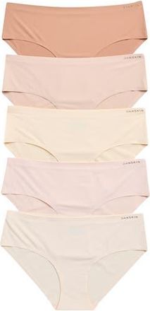 Danskin 5-Pack Scalloped Microfiber Hipster Briefs in Light Honey/Canyon Dusk at Nordstrom Rack, Size Large
