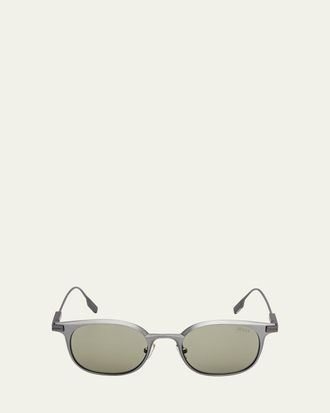Ermenegildo Zegna Mens Round Metal Sunglasses