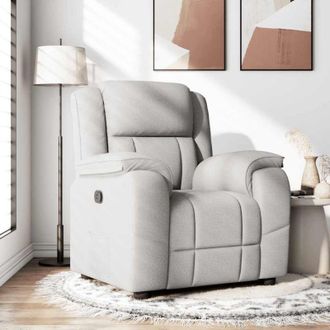 vidaXL Sill&oacute;n Reclinable De Tela Gris Nube Vidaxl
